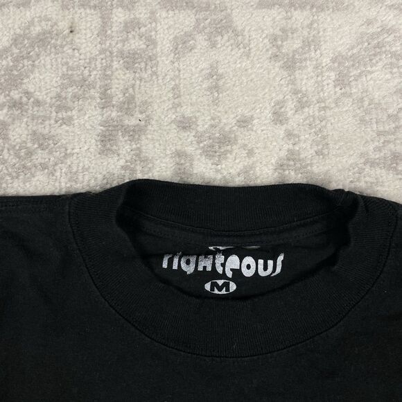 Righteous T Shirt Black Short Sleeve Kids Paying In Snow Boxy Tee Size Medium - Picture 5 of 6